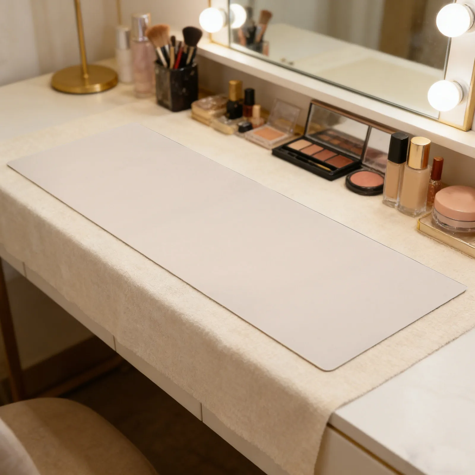뷰티 데스크 매트 방수 미끄럼 방지 화장대 보호 매트 40x120cm 방진 메이크업 테이블 커버 사무실 침실용 데스크탑 패드