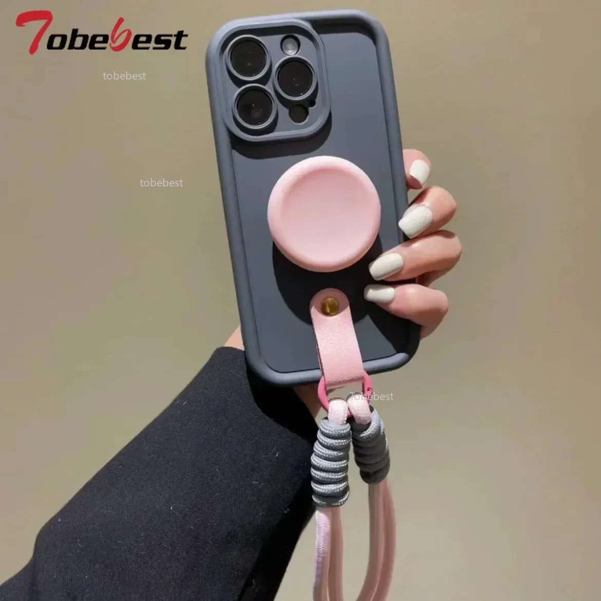 Silicone Case with Lanyard Wrist Strap and Stand