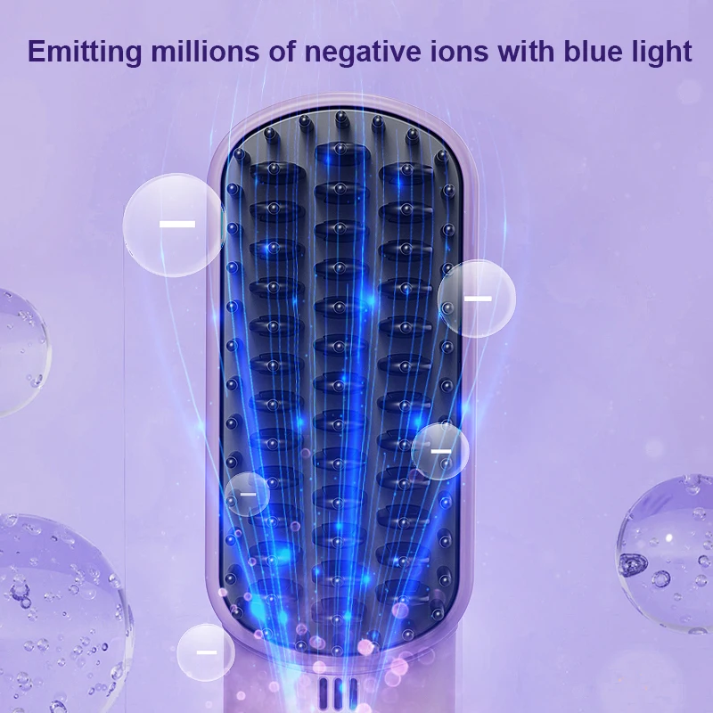 6speed temperature adjustment Styling Combs hair straightening comb digital display Household negative ion