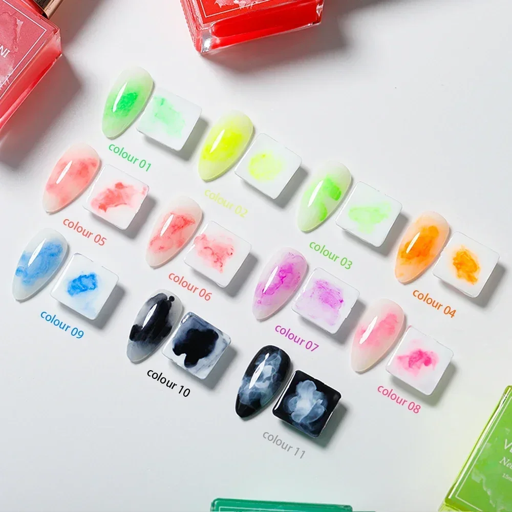 

Акварельные чернила для ногтей ручка для дизайна Цветущий лак для ногтей Красота дымовой эффект дизайн ногтей Чернила для самостоятельного маникюра мраморный отмачиваемый Гель-лак