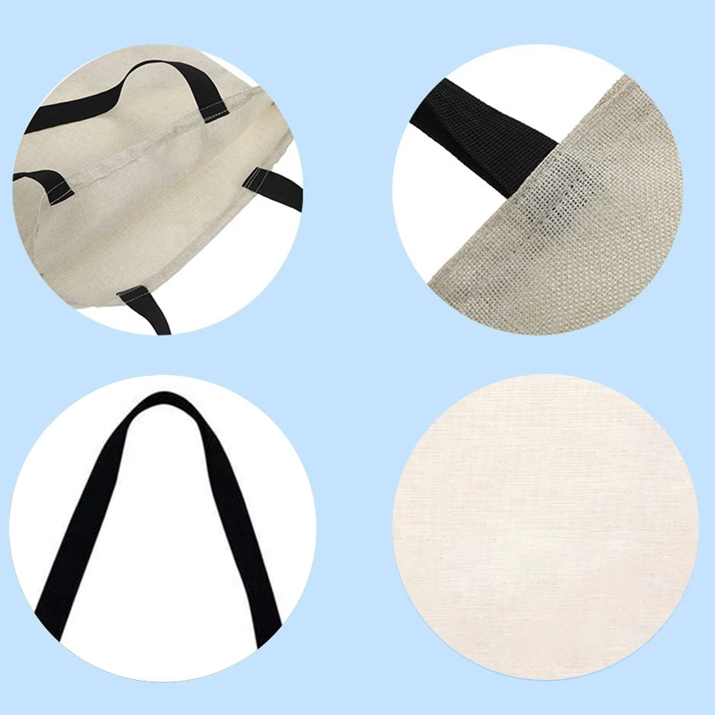 Linen Christmas Large Capacity Tote Bag