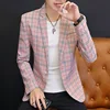 British suit men spring and autumn thousand birds checkered plankton handsome small suit clothes men's high-end casual coat tide 1
