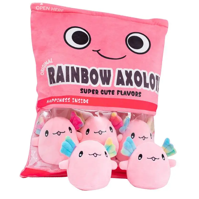 

Подушка-мешок из чизса, печенье, подушка Axolotl, милая саламандра, плюшевые игрушки, мягкие игрушки-животные, куклы, креативные подарки на день рождения для детей