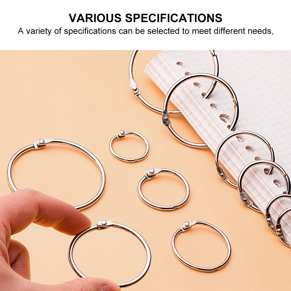 5/10Pcs 20-88mm Metal Notebook Rings For Scrapbook Album Office