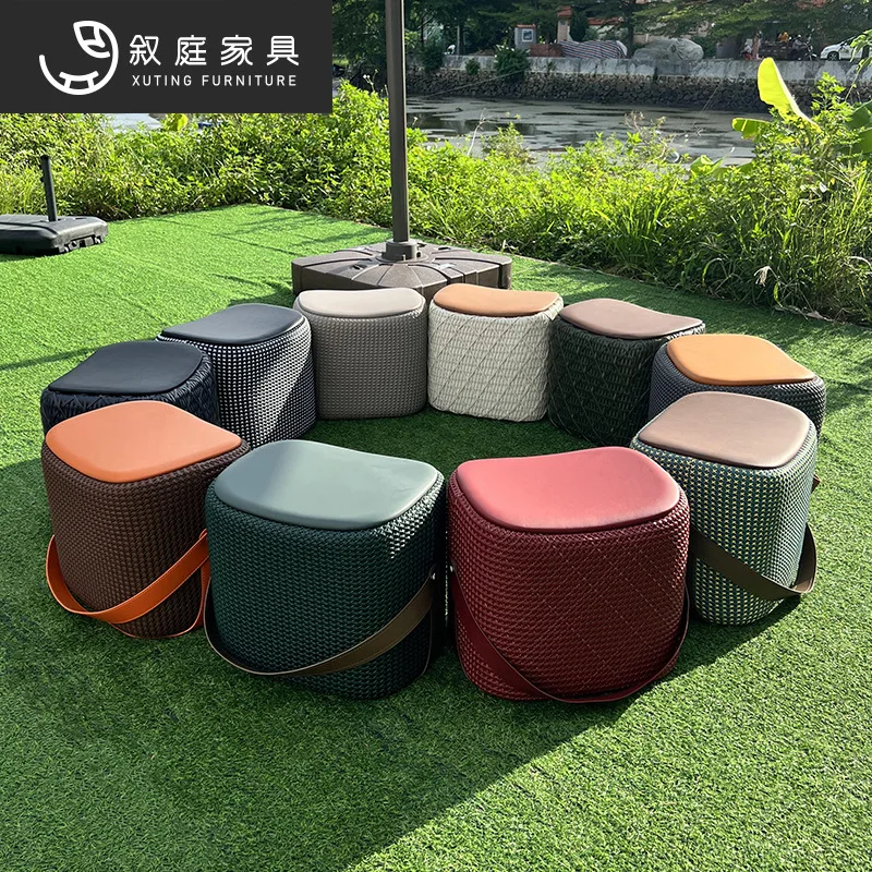 

Italian shoe changing stool home entrance cloakroom sofa footstool solid wood liner stool