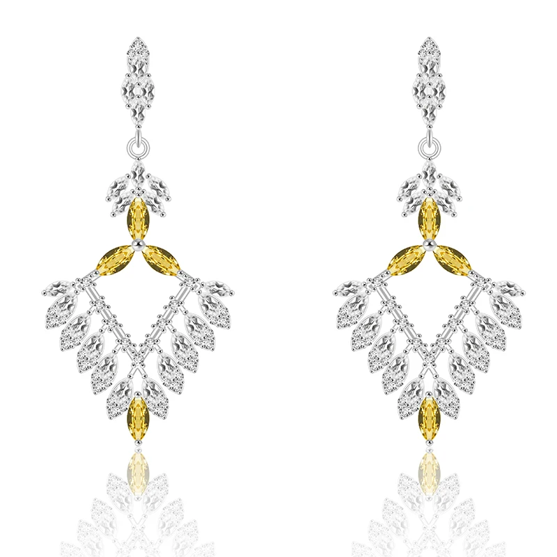 

S925 Silver Earing Set With Natural Sapphire Gemstones for Party Wedding Birthday