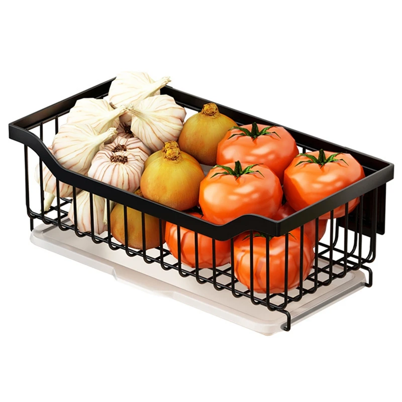 

1 Piece Wall-Hung Kitchen Racks, Seasoning Racks Black Supplies Storage Racks Non-Perforated Racks, Food Racks