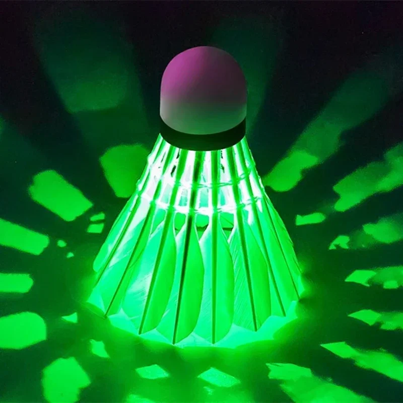4pcs Lighting Badminton Dark Night Colorful LED Lighting Sport Badminton Light Spot Shuttlecock Accessory Red/Green/Blue/Colored badminton shuttlecock badminton ball