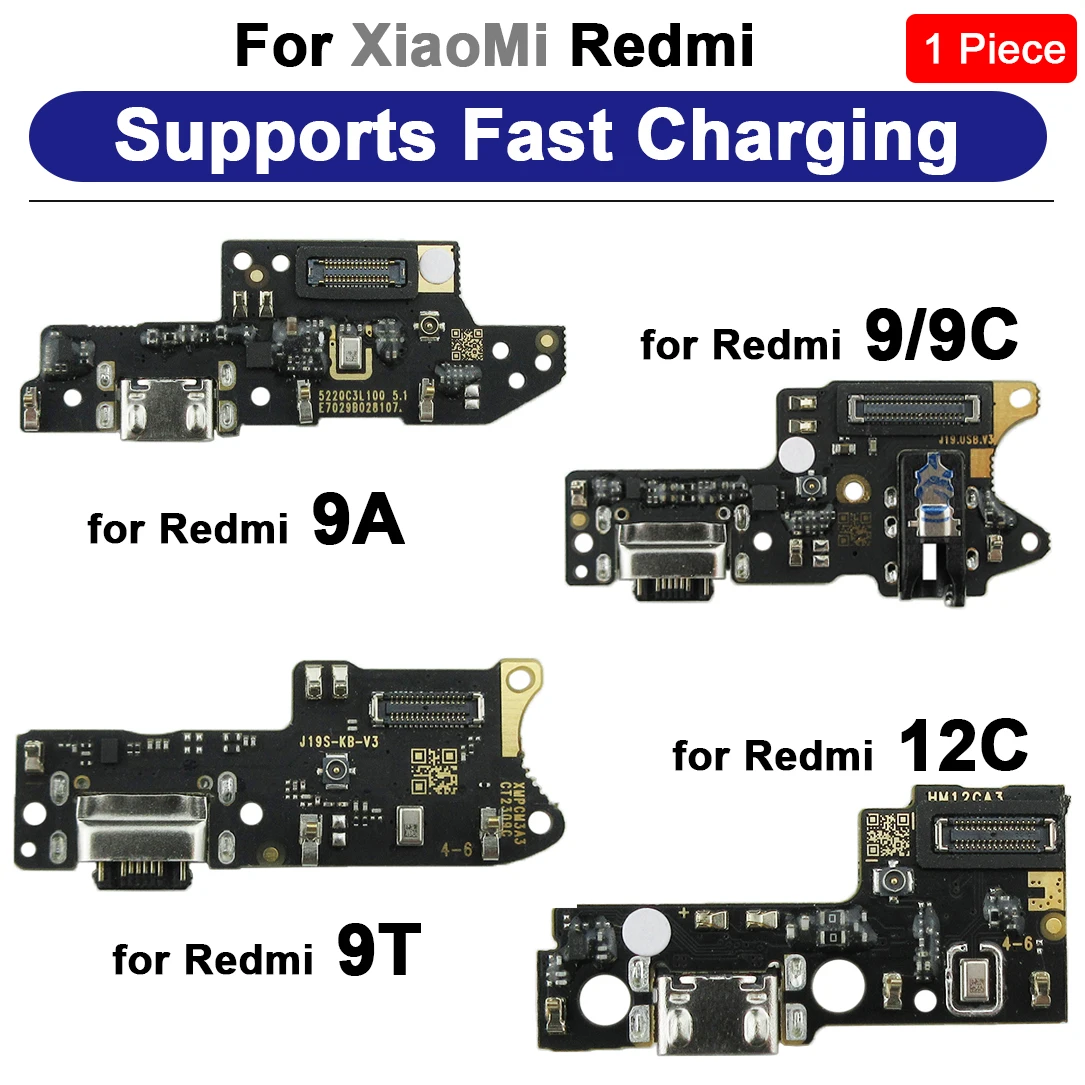 

Supports Fast Charging Board for Xiaomi Redmi 9 9A 9C 9T 12C USB Charger Dock Port Connector Flex Cable Module