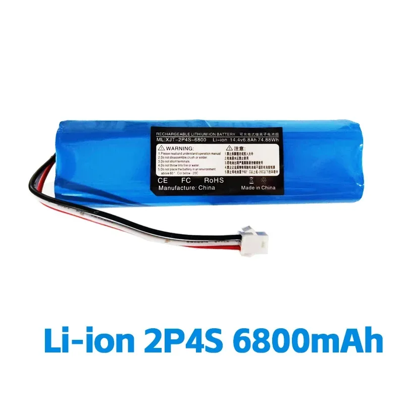 Rechargeable Battery Original For XiaoMi Viomi S9 Lydsto R1 Roidmi Eve Plus 14.4V lithium 2P4S 5200mAh 6800mAh 9800mAh 12800mAh