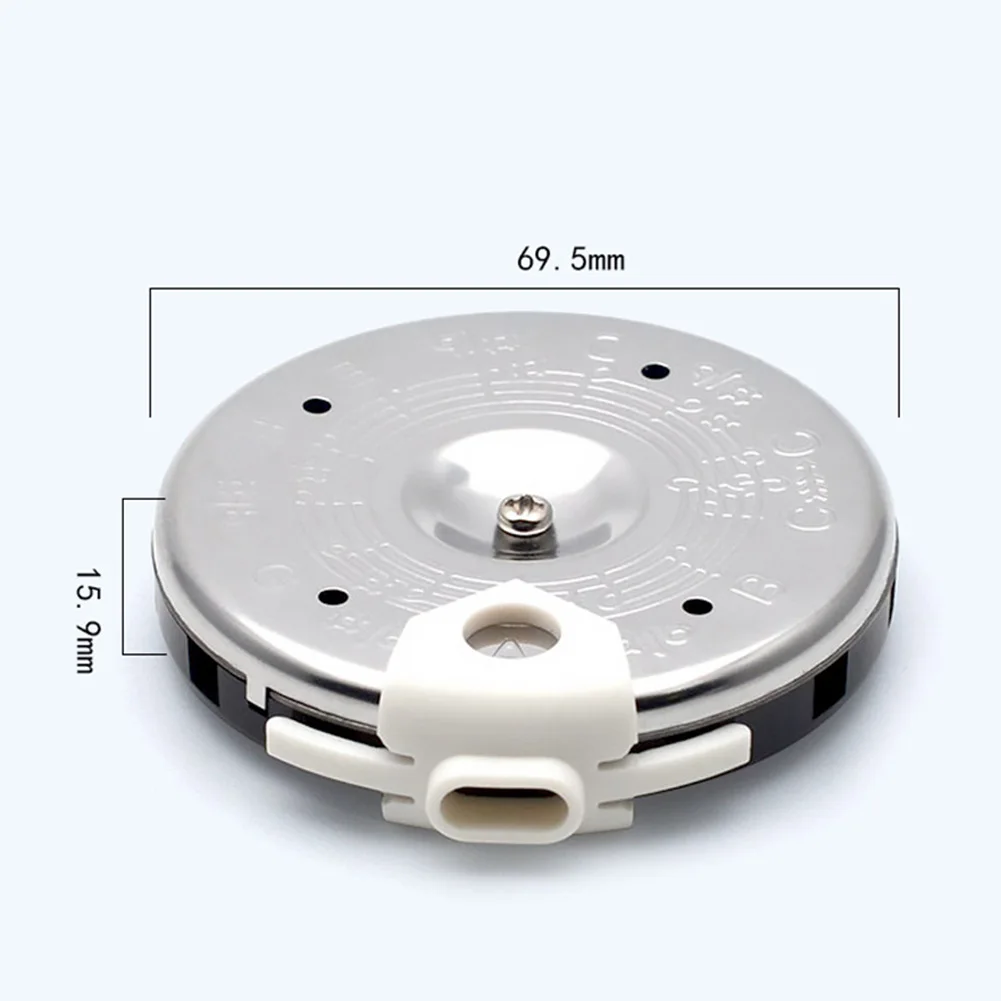Instrument Pitch Pie Plastic Silver Acoustic Guitar Cello Correcting Pitch Mandolin Metal Tuning 2.8 * 2.6 * 0.4in