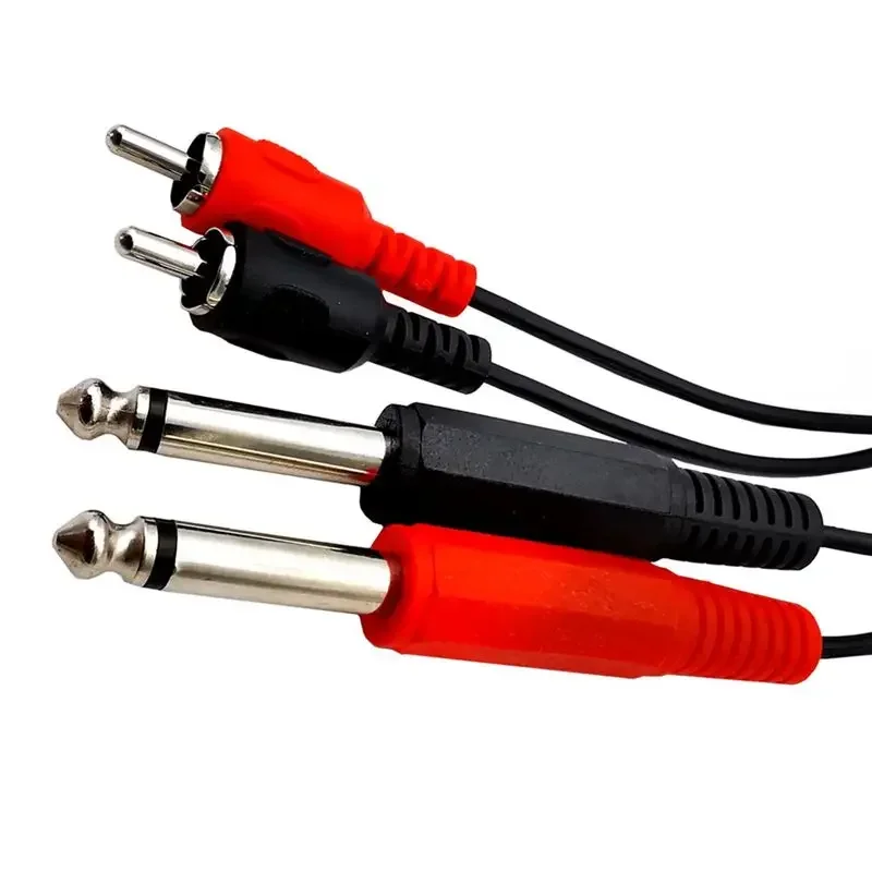 RCA  ̺  6.35 - RCA  2  2 ͽ ͼ  ̺, 1.5m, 6.35mm