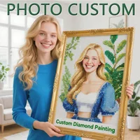 HUACAN Full Kits Diamond Mosaic Photo Custom Handicraft Hobby Diy Gift Home Decor Embroidery Sale Personal Private Pictures 1
