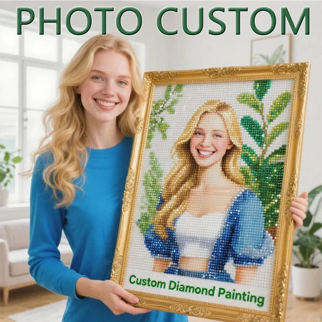 HUACAN Full Kits Diamond Mosaic Photo Custom Handicraft Hobby Diy Gift Home Decor Embroidery Sale Personal Private Pictures 1