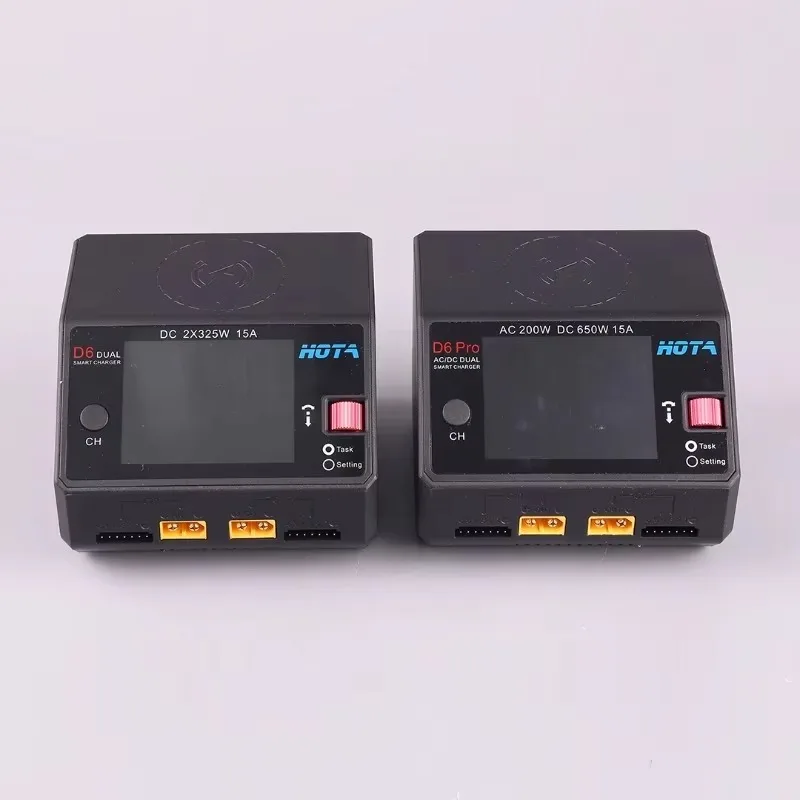Chargeur D6 PRO 200W avec batterie LiPo connectée, prêt à charger pour le modélisme