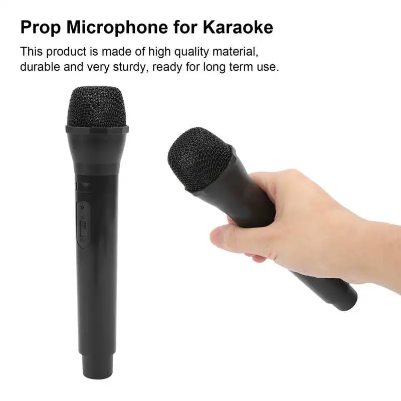 Microphone Factice Plastique Ultra Réaliste – Accessoire Karaoké, Scène, Danse Et Photobooth