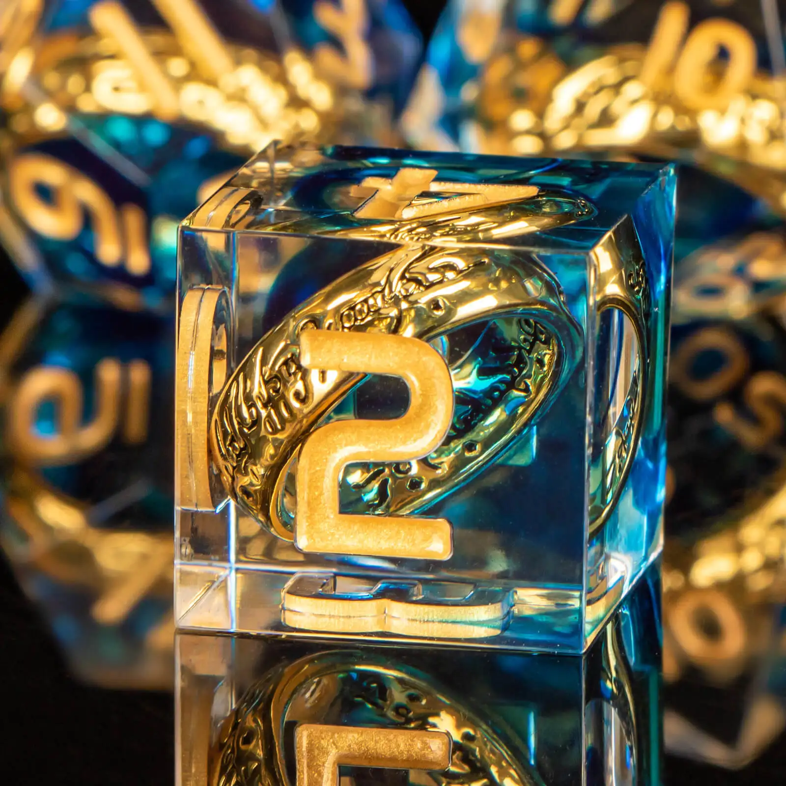 Kerwellsi Resin Sharp Edge Dadi Dnd Set D & D, Magic Lord Of The Rings Dungeon E Dragon Dice, Ltr Gioco Di Ruolo Rpg Dadi