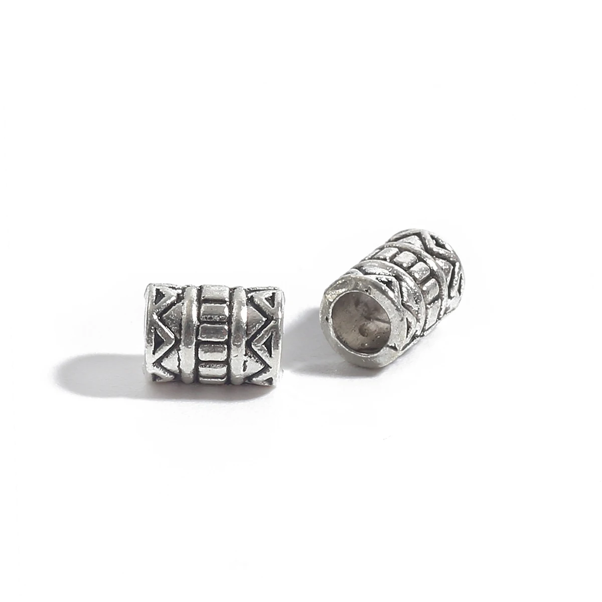 Set of 50/100 Vintage Silver-Tone Alloy Beads and Charms