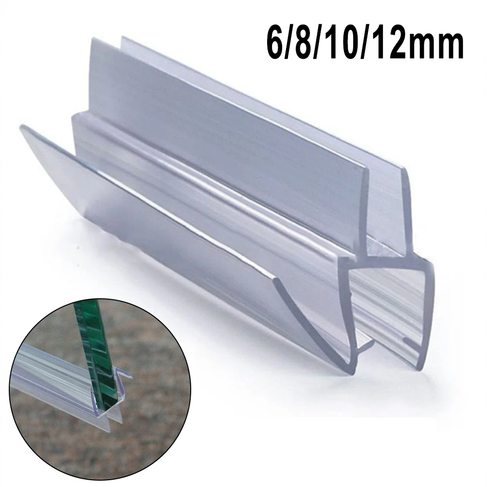 Door Seal Strip Sealing Strip Tape Window Seal Strip Sealing Tape Sealing Strip Rubber Seal Strip Rubber Door Weatherstripping Silicone Seal Strip Shower Door Seal Shower Water Barrier 2pcs Shower Door Seal Strip 6/8/10/12mm 50cm Water Deflector Rubber Strip Transparent For Glass Door Sealing Bathroom Decoration