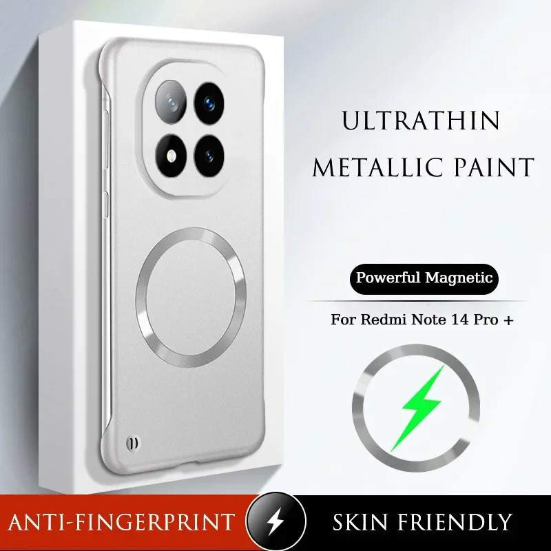 Luxury Ultra-Thin Metallic Frameless Magnetic Case with Magsafe and Shockproof Protection
