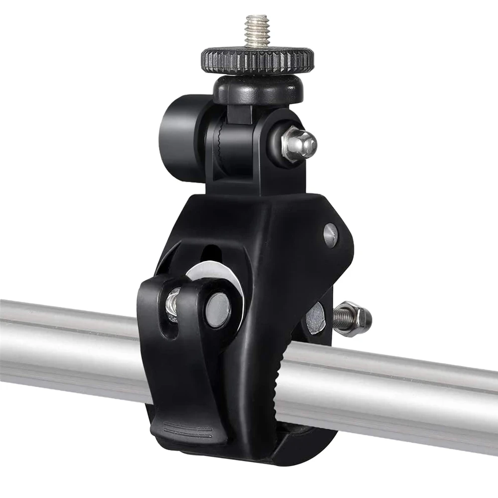 

Крепление-зажим для камеры GoPro с поворотом на 360 градусов, совместим с камерами, прочный и надежный для использования на открытом воздухе