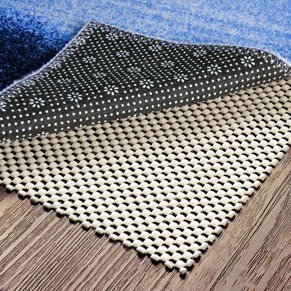 Anti-Slip Indoor Floor Carpet Base Non-Slip Mat Underlay Rug Pad Strong Gripper Household Merchandises PVC Rug Pad 1pc