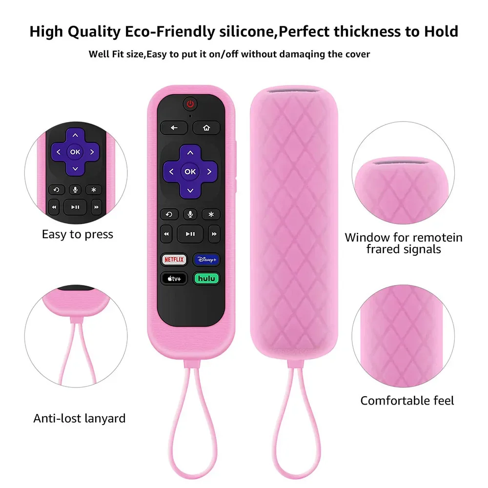 Glow Cat Ears Silicone Remote Control Cover Luminous Universal For TCL Hisense Roku TV Cute Glow In Dark Protective Case