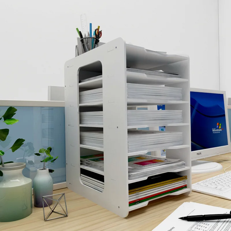 7 Layers Multifunction Document Trays File Papepr Letter Holder Stationery Storage Waterproof Desk Organizer Office Accessories file organizer