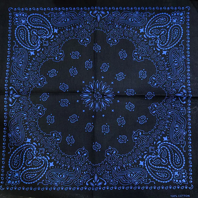 New Fashion Hip Hop 100% Cotton Bandana Square Scarf 55cm*55cm Black Red Paisley Headband Printed For Women/Men/Boys/Girls - Image 51