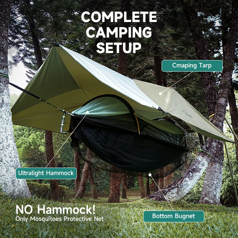 Bottom Mosquito Net for Hammocks Detachable Lightweight Hammock Bug Netting Fast and Easy Set Up Fits All Camping Hammocks