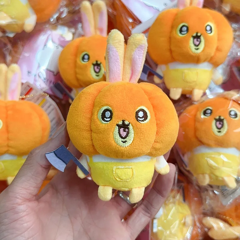 

Chiikawa Halloween Pumpkin Usazi Plush Doll Bag Pendant Cute Self-Deprecating Bear Doll Keychain Bag Decoration Girls Gift
