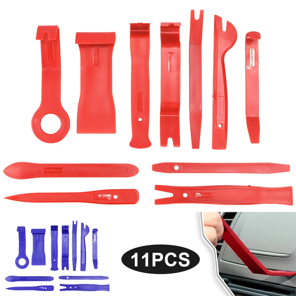 Auto Trim Removal Tool Kit No-Scratch for Car Audio Dash Window Molding Fastener Remover 11PCS