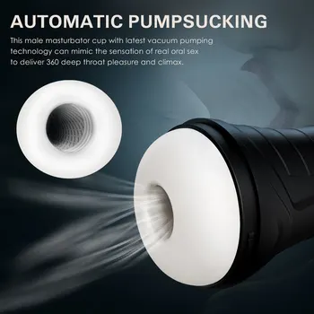 Automatic Sucking Vibrating Male Masturbators Hands Free Pocket Pussy Male Stroker with 3D Realistic Textured Adult Male Sex Toy Automatic Sucking Vibrating Male Masturbators Hands Free Pocket Pussy Male Stroker with 3D Realistic Textured Adult