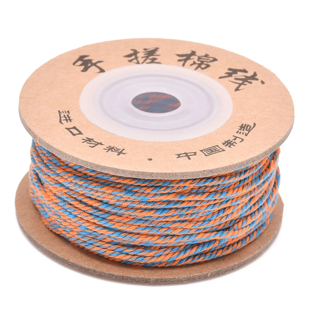 3-strängige geflochtene Baumwollschnur, Makramee-Faden, gedrehte Perlenschnur für Halsketten, chinesische Knoten, Lanyard, Quaste, 1/1,2/1,5 mm – Detail 5