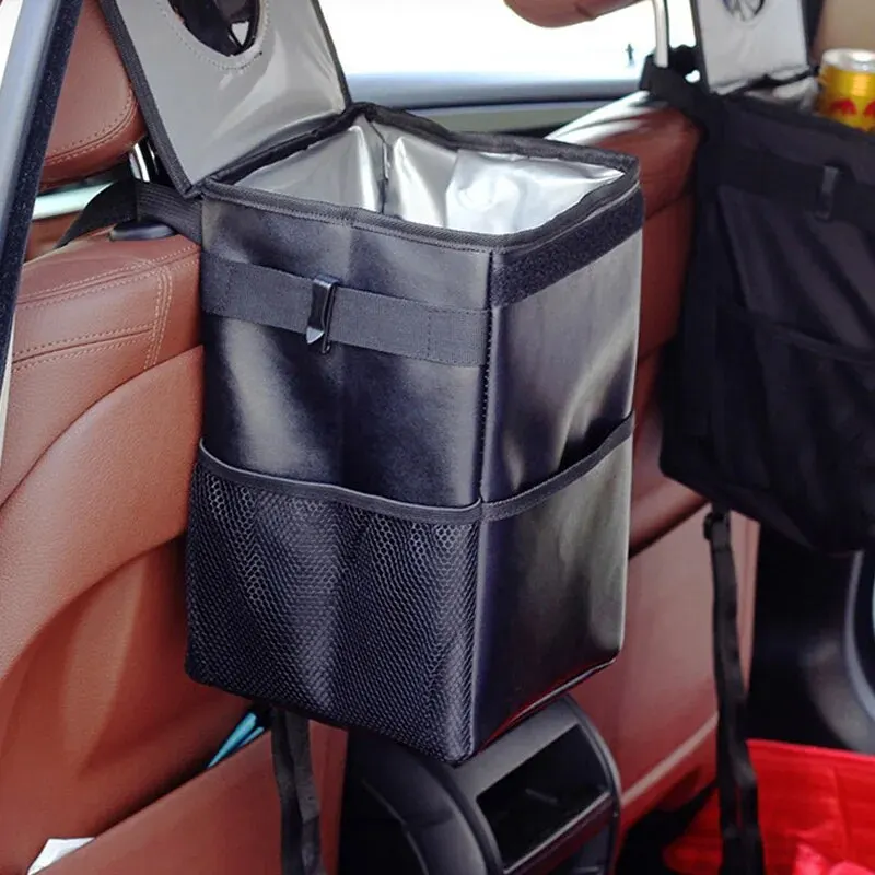 Car Storage Bag Car Trash Can Foldable Waterproof Creative Hanging Seat Back Storage