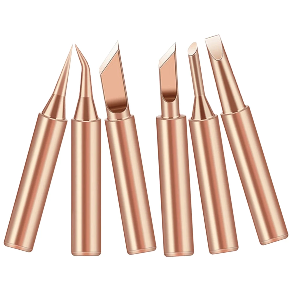 

6pcs 900M-T Series Welding Tips Lead-Free Welding Solder Tip Pure Copper Soldering Iron Head Welding Soldering Accessories