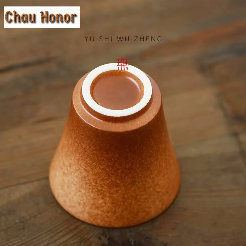 120ML Bodhi Leaf Coarse Master Cup Teacup Handmade Cup for Tea Personal Cup Green Tea Chinese Household Tea Items Decoration