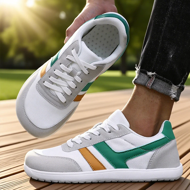 Tenis De Hombre Wide Toe Box Barefoot Shoes Minimalist Breathable Comfortable Outdoor Walking Shoe Sports Casual Blue Shoes 2025 3