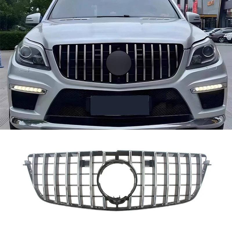 메르세데스 벤츠 X166 GL-클래스 GL500 GL550 GL63 2013 2014 2015용 프론트 인렛 그릴 라디에이터 그릴 업그레이드 중간 메쉬 튜닝
