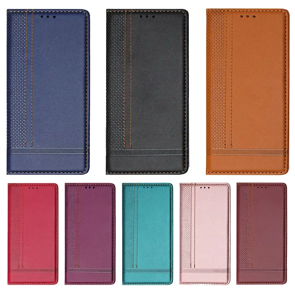 Magnetic Flip Leather Wallet Phone Case with Stand and Card Holder – Universal Fit