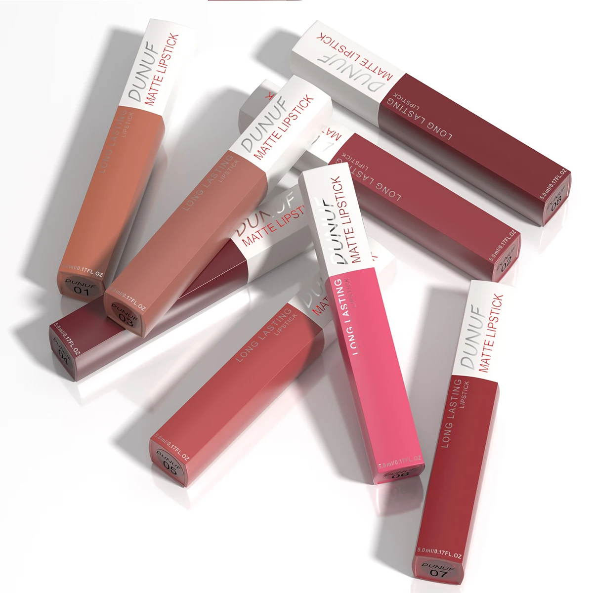 matte color lasting lip gloss set three-dimensional plastic lips waterproof anti-sweat non-stick cup lipstick set 6Pcs/8Pcs