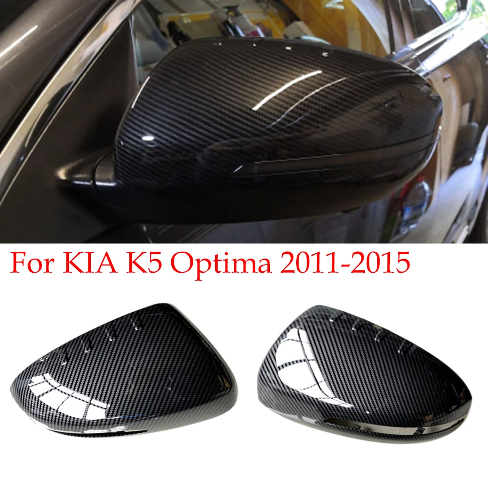 For KIA K5 Optima 20112015 ABS Carbon Fiber Buckle Style Car Exterior Body Side Door Rearview