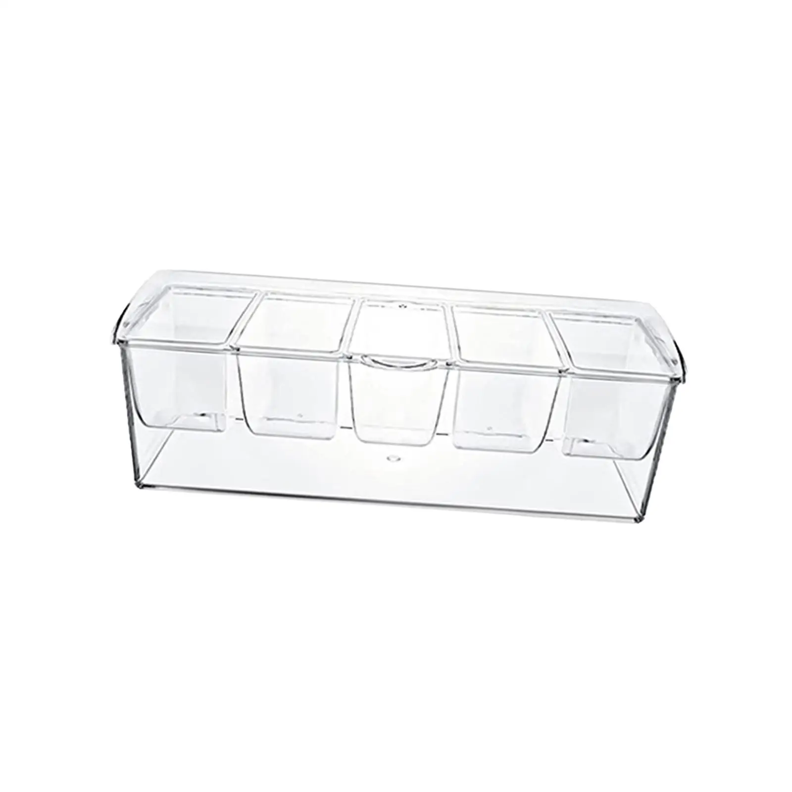 

Ice Chilled Serving Tray 5 Compartment Sturdy for Hotdog Cart, Entertaining