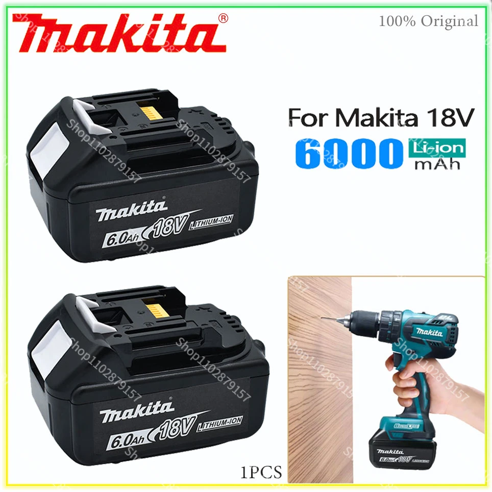 

Makita 100% Original 18V 6000mAh Lithium ion Rechargeable Battery 18v drill Replacement Batteries BL1860 BL1830 BL1850 BL1860B