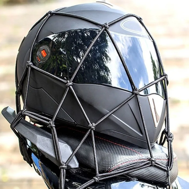 Motorcycle Luggage Net Helmet Miscellaneous Mesh Bags Night Reflective Rope Elastic 1PC