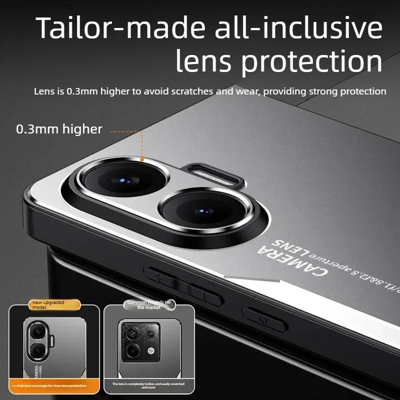 Rugged Aluminum Alloy Armor Case with Ice-like Feel and Shockproof Protection