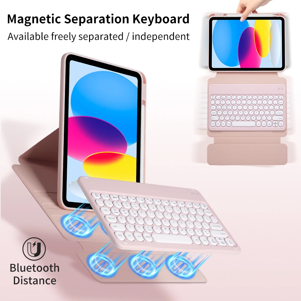 Advanced iPad Case with Detachable Wireless Keyboard, 10.9 Inch, 2025 Edition