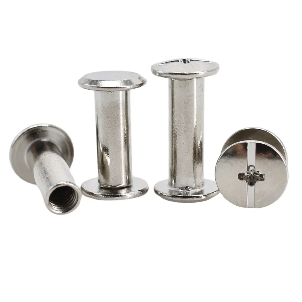 Phillips Chicago Screws Leather Belt Purse Binding Screw Photo Album Calendar Nails Bookbinding Rivets 4mm-100mm Stainless Steel