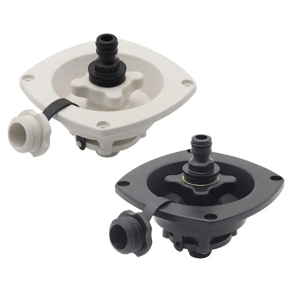 Prise D'eau Pour VR, 6,55 X 6 Pouces / 166 X 152 Mm Accessoires De Caravane De Forme Carrée Bouchon De Remplissage D'eau Avec Serrure Pour Camping-cars Pour Trappe D'écoutille