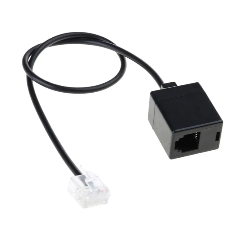 Cable adaptador Ethernet para teléfono, convertidor macho a hembra RJ45 8P8C a RJ11 6P4C, para oficina